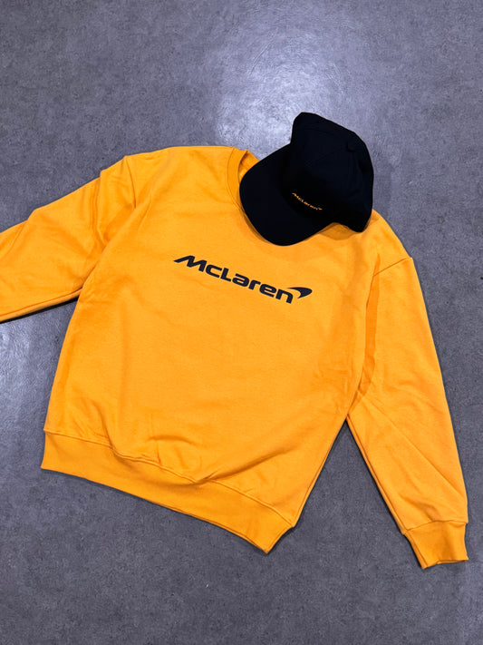 Pack McLaren Orange – Hoodie + Casquette Noire (Édition Sport Racin